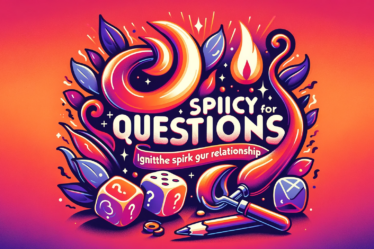 Miniaturka artykułu "Pikantne Pytania dla Par", przedstawiająca płomień, parę kości, znak zapytania, w kolorach czerwieni, pomarańczy i głębokiego fioletu